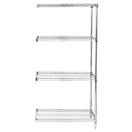 Quantum Storage Systems Add-on Kit 18" x 36" x 54" - Chrome AD54-1836C